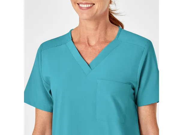 W123 Unisex tunika med 4 lommer Teal Blue 3XL 