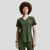 VIBE Dametunika med kurvet V-hals Olive S 
