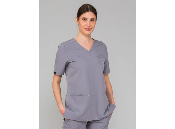 AVA Dametunika med brystlomme Steel Grey XL 