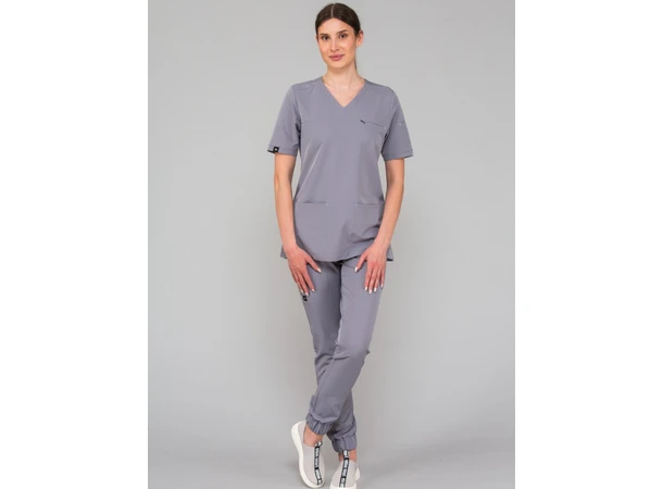 AVA Dametunika med splitt i siden Steel Grey XL 