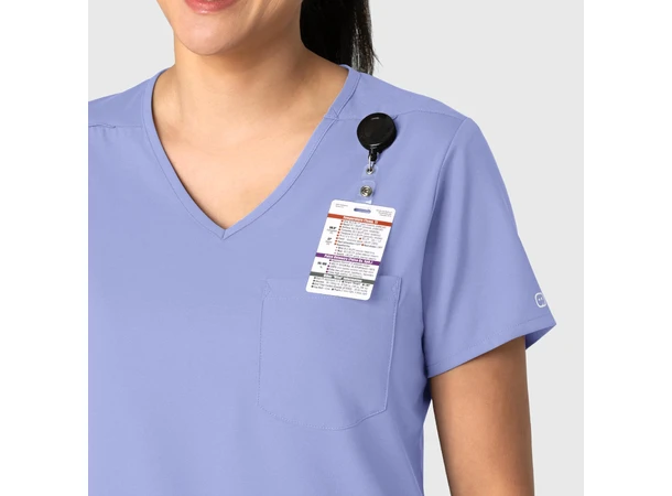 Boundless Dametunika med kurvet V-hals Ceil Blue S 