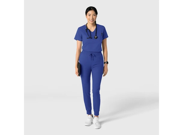 Boundless Dametunika med kurvet V-hals Galaxy Blue M 