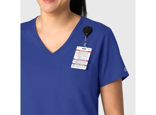 Boundless Dametunika med kurvet V-hals Galaxy Blue M 