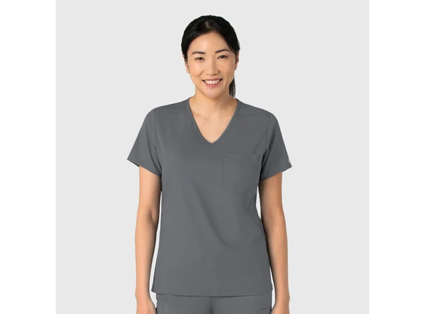 Boundless Dametunika med kurvet V-hals Pewter L 