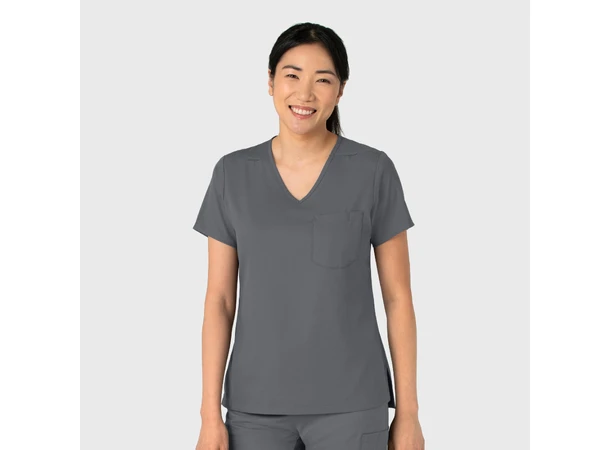 Boundless Dametunika med kurvet V-hals Pewter L 