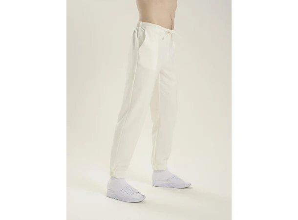 Helseuniform Bukse med strikk i ben Hvit XS 