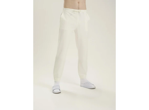 Helseuniform Bukse med strikk i ben Hvit XS 