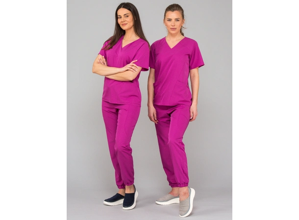 KIM Dametunika med V-hals Amaranth S 