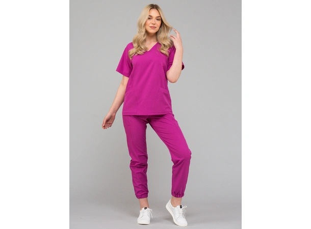 KIM Dametunika med V-hals Amaranth S 