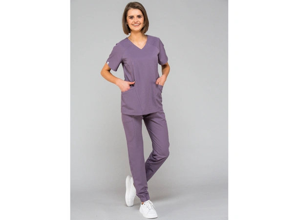 KIM Dametunika med V-hals Heather XS 