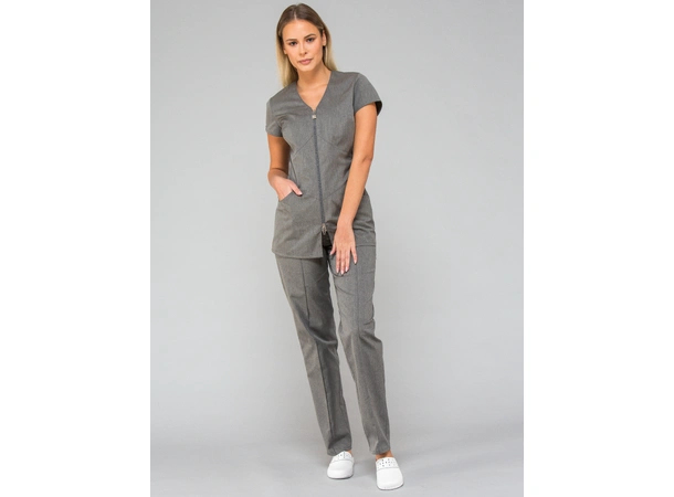 LILY Dametunika med glidlås i front Graphite Melange XL 