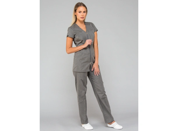 LILY Dametunika med glidlås i front Graphite Melange XL 