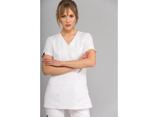MIA Dametunika med Y-hals White L 