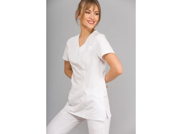 MIA Dametunika med Y-hals White L 