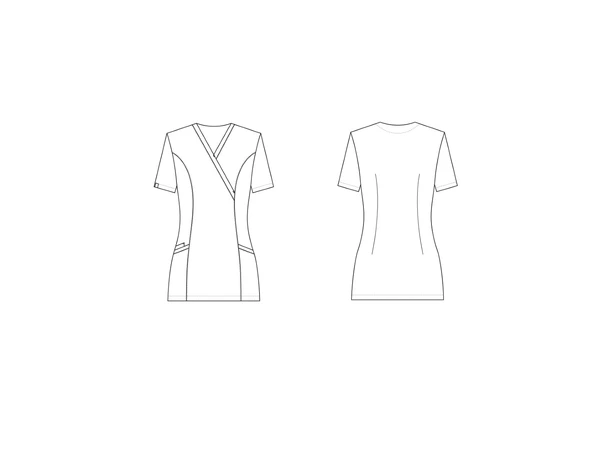 MIA Dametunika med Y-hals White L 