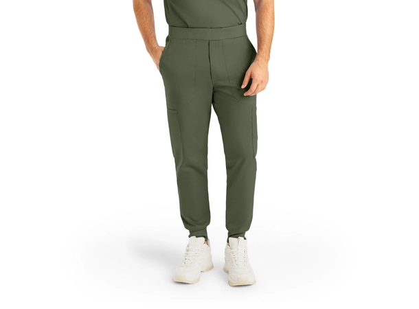 ProFlex Herrebukse med strikk i ben Olive Moss S 