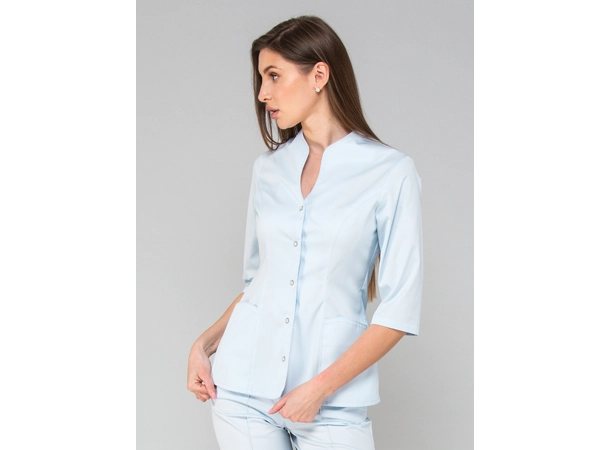 ROZA Dametunika med 3-kvart arm Baby Blue XXL 