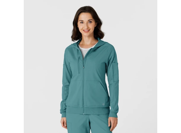 Renew Knit Damejakke med hette Vintage Teal XS 
