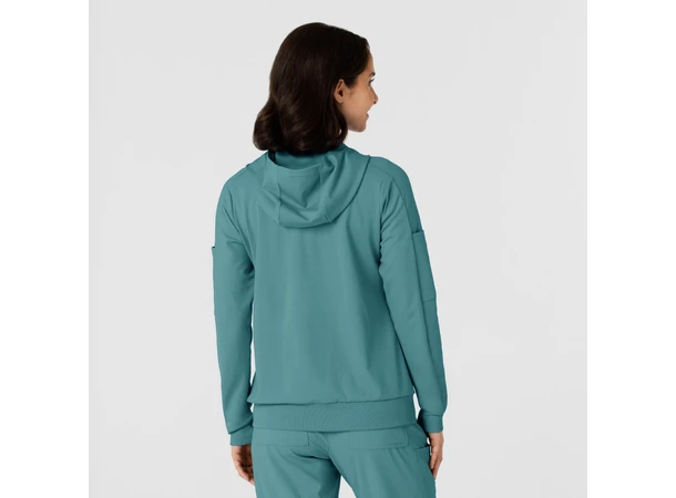 Renew Knit Damejakke med hette Vintage Teal XS 