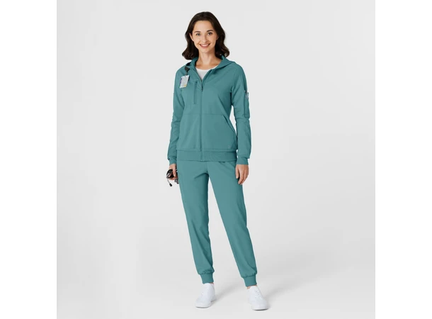 Renew Knit Damejakke med hette Vintage Teal XS 