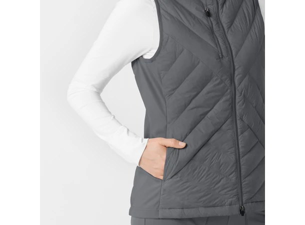 Tynn dunvest for dame Pewter XXL 