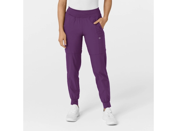 W123 Damebukse med strikk i ben Eggplant M 