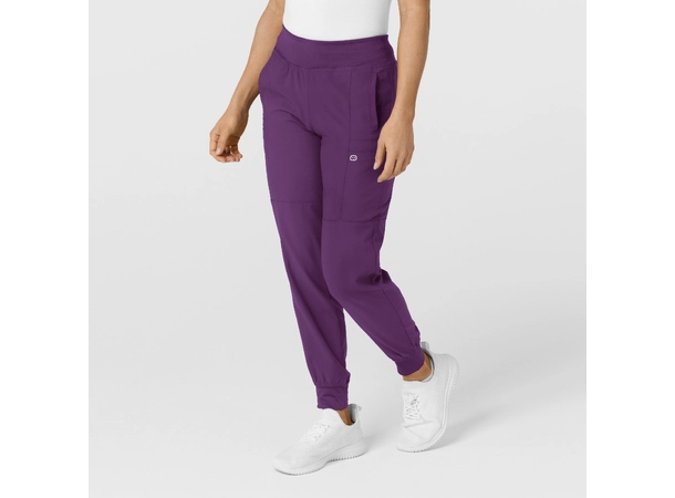 W123 Damebukse med strikk i ben Eggplant M 