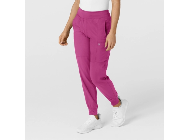 W123 Damebukse med strikk i ben Raspberry M 