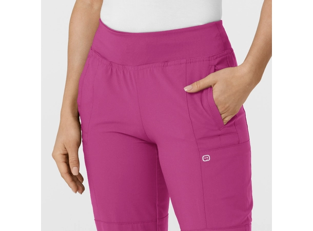 W123 Damebukse med strikk i ben Raspberry M 