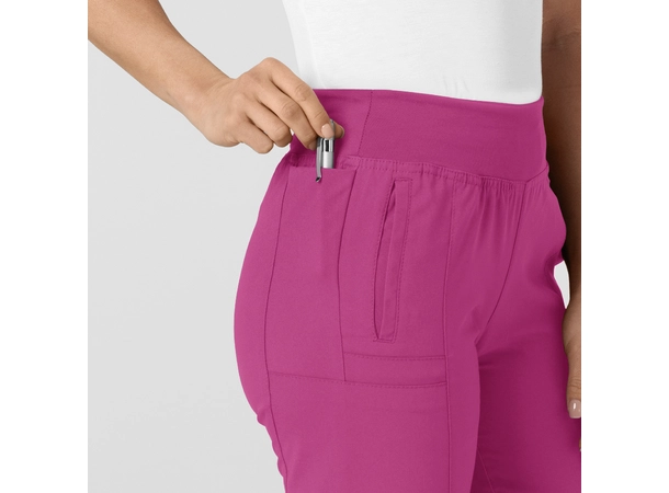 W123 Damebukse med strikk i ben Raspberry M 