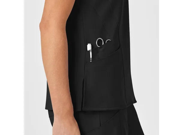 W123 Dametunika med V-hals Black XL 