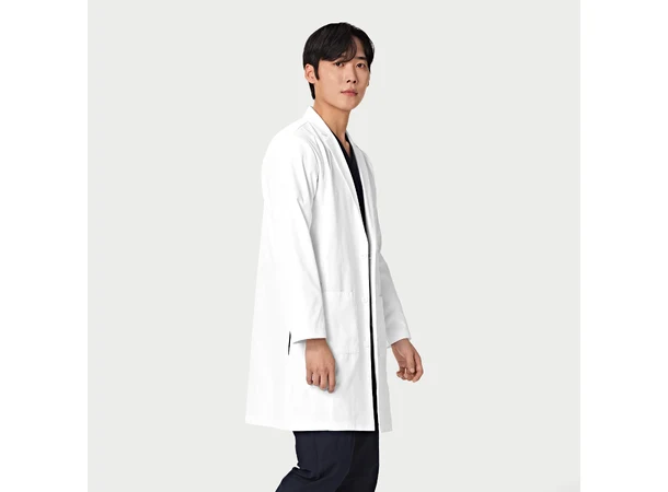 Laboratoriefrakk for herre, lang modell White M 