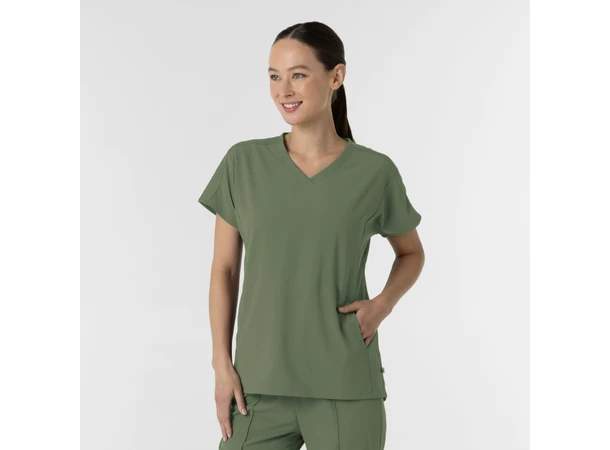 Renew Dametunika med V-hals Olive 3XL 