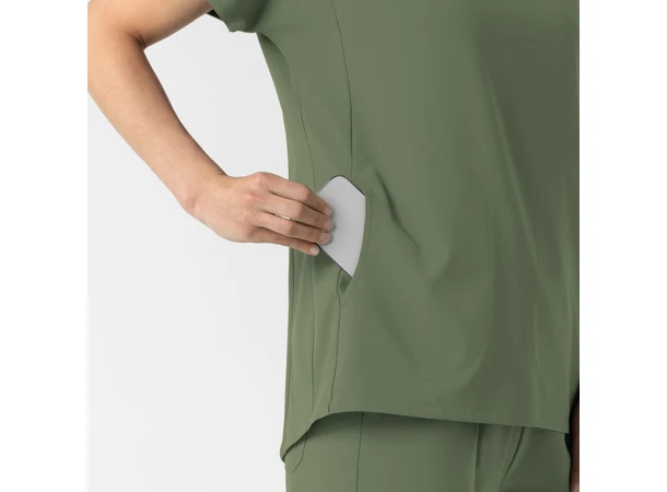 Renew Dametunika med V-hals Olive 3XL 