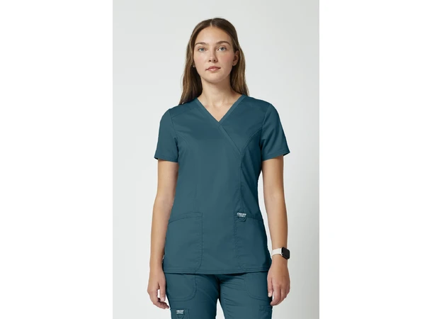Revolution Dametunika med V-hals Caribbean Blue S 