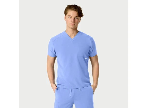 SANTIAGO Herretunika med brystlomme Celeste Blue S 