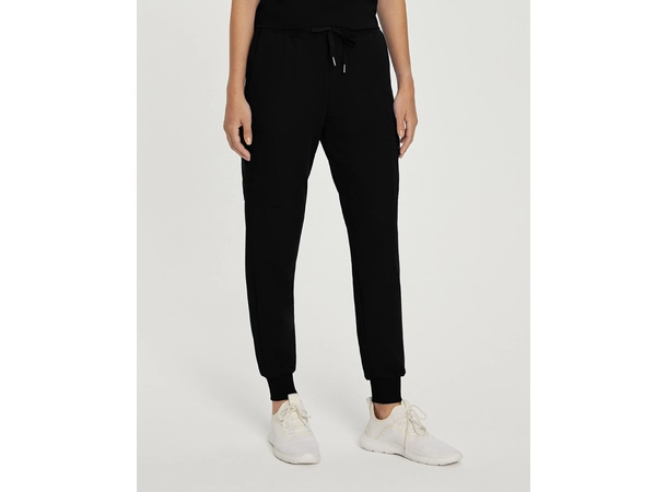 V-Tess bukse med strikk i ben Black XS 