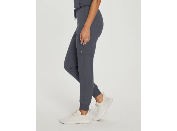 V-Tess bukse med strikk i ben Dark Pewter L 