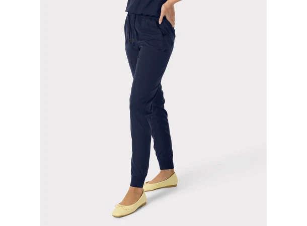 YUNA Damebukse med strikk i ben Navy S 