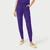 YUNA Damebukse med strikk i ben Dark Purple L 