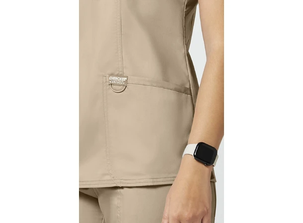 Revolution Dametunika med V-hals Khaki 3XL 