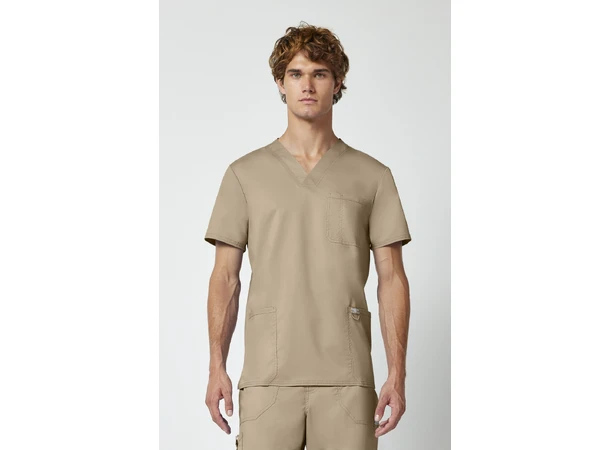 Revolution Herretunika med V-hals Khaki S 
