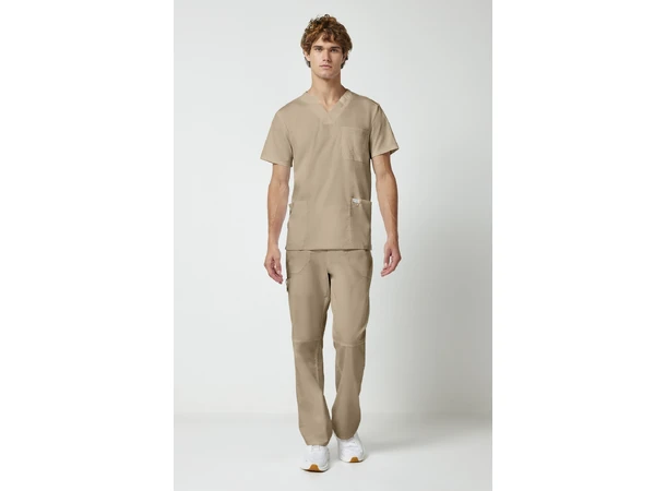 Revolution Herretunika med V-hals Khaki S 
