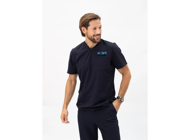 William Herretunika med V-hals Deep Blue M 