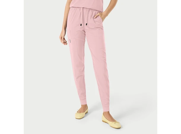 YUNA Damebukse med strikk i ben Light Pink XS 