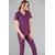 Cindy Dametunika med knapper i front Plum XS 