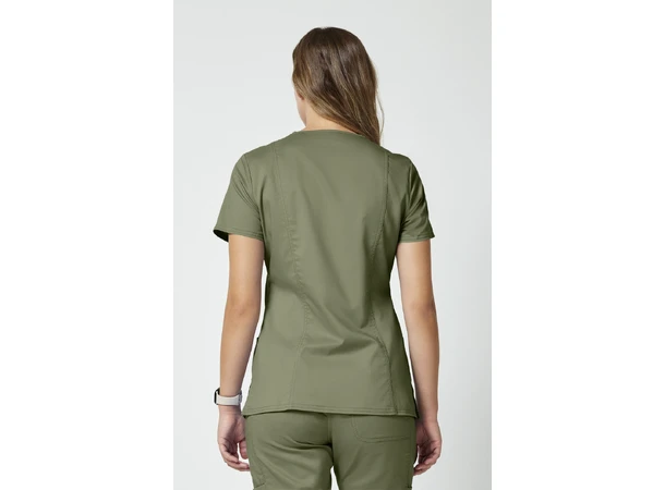 Revolution Dametunika med V-hals Olive XXS 