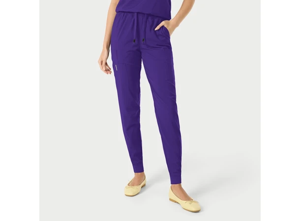 YUNA Damebukse med strikk i ben Dark Purple XXL 