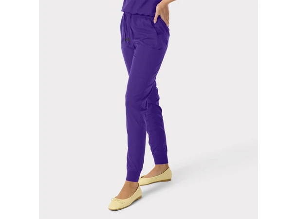 YUNA Damebukse med strikk i ben Dark Purple XXL 