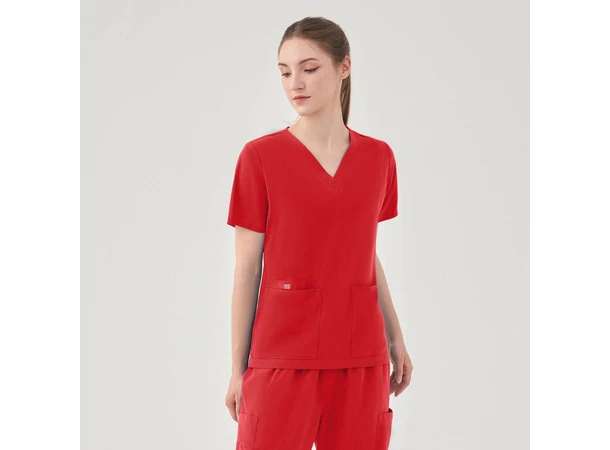 AURORA Dametunika med fem lommer Ruby Red XXL 